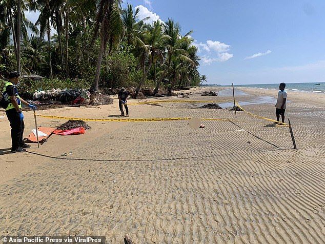 An image of the place where the body of the 10-year-old boy was recovered