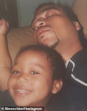 Demetrius Jr. is seen with his father