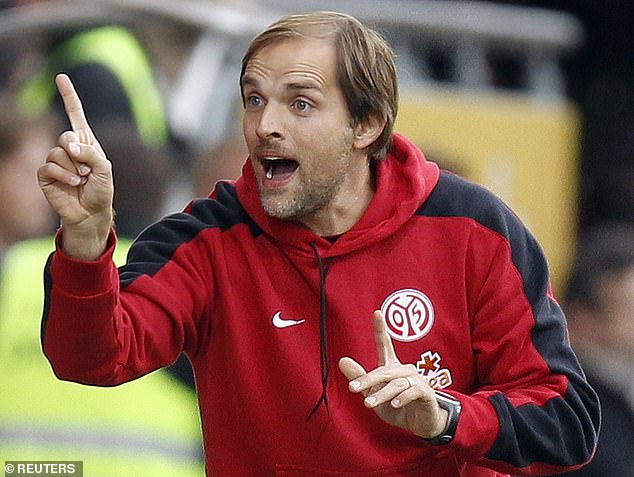 Tuchel took charge of the first team that year and remained with the German team until 2015 (pictured in 2010)