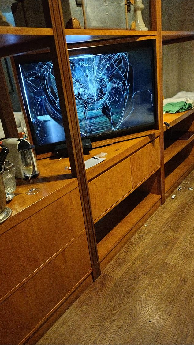 The first images of Liam Payne's destroyed Buenos Aires hotel room have been published by the Argentine press showing a smashed television screen