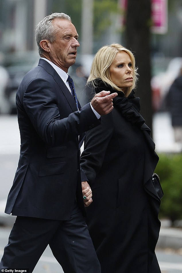 Kennedy and Hines were seen on Wednesday for the celebration of Ethel Kennedy's life at St. Matthew's Cathedral in Washington DC.