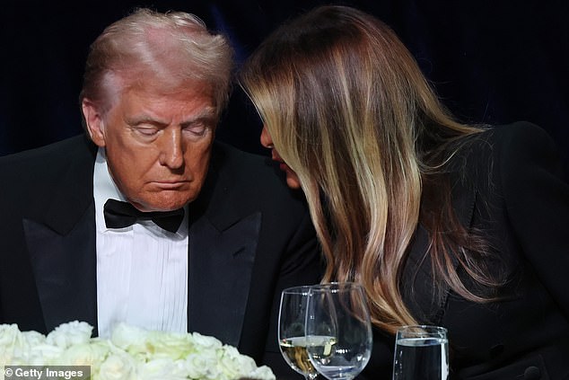 Donald and Melania seemed deep in conversation at times.