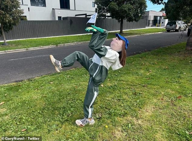 A Melbourne artist created this tribute to Raygun and placed it in a nature strip.