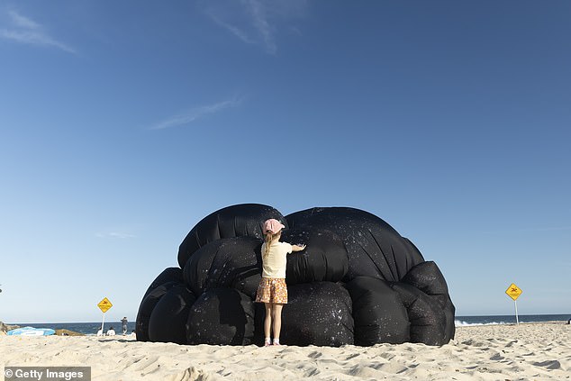 Sydney-based artist Andrew Hankin, creator of the piece, explained that the sculpture was designed to look like a melanoma and is made of durable fabric.