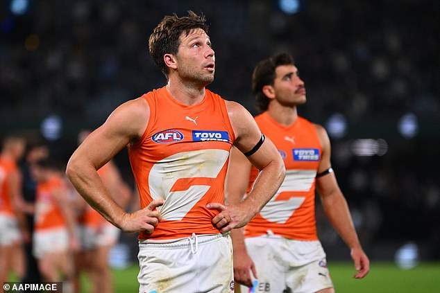 Captain Toby Greene was one of 13 players sanctioned by the AFL for the club's end-of-season Wacky Wednesday celebrations.