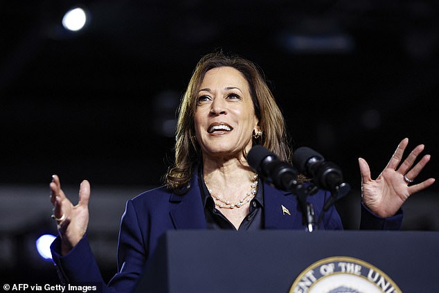 Harris skipped the Al Smith dinner and instead held a rally in Green Bay, Wisconsin (pictured at the rally), a swing state rather than solidly Democratic-voting New York.