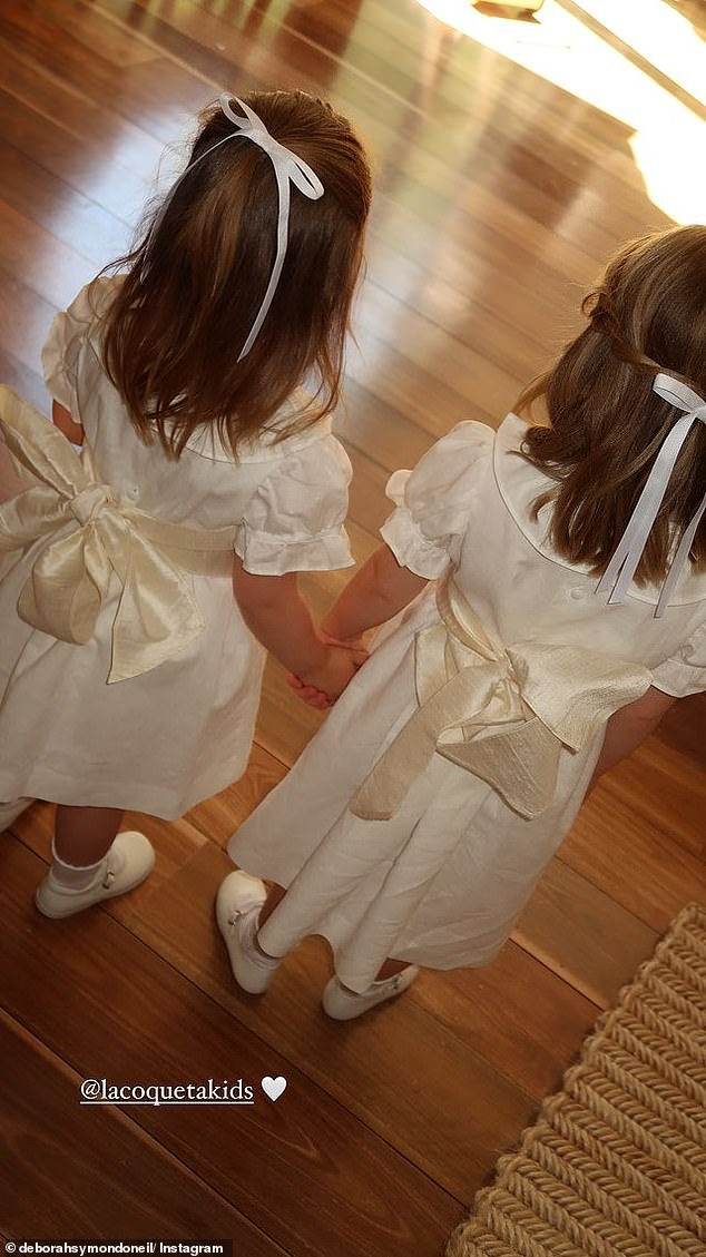 A group of flower girls were dressed by La Coqueta Kids, the same children's designer brand that Rebel Wilson wore for her own wedding.