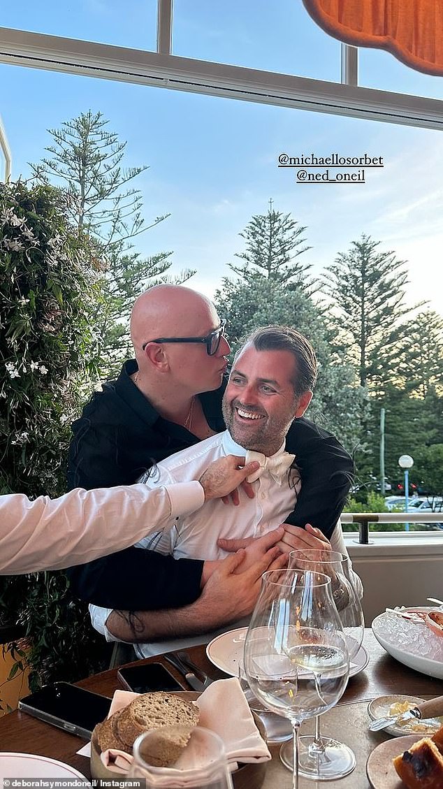 Fashion designer Michael Lo Sordo almost kissed Ned O'Neil during their wedding dinner.