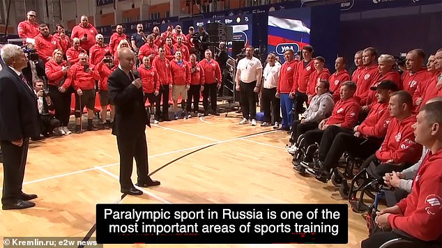 Putin made a surprise visit to the city of Ufa where he met with Paralympic competitors