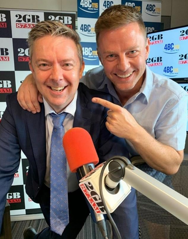 Nine Radio head of national content Greg Byrnes with 2GB breakfast king Ben Fordham