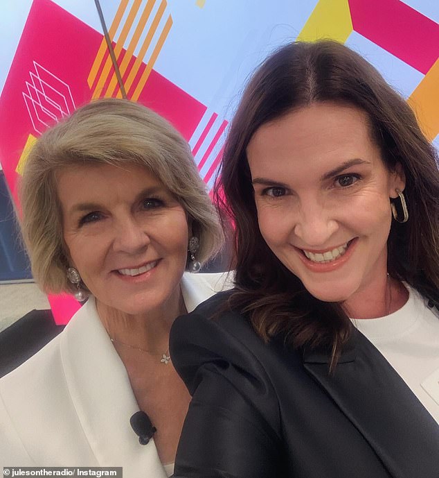 Sprague (pictured with former Deputy Prime Minister Julie Bishop) had been the station's only female presenter.