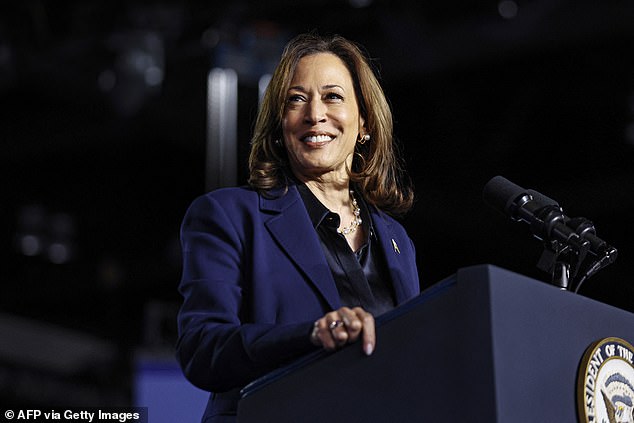 Vice President Kamala Harris speaks at a rally in Green Bay on October 17. She will be joined by former President Obama for a campaign event in Georgia on October 24 and former first lady Michelle for a campaign event in Michigan on October 26.