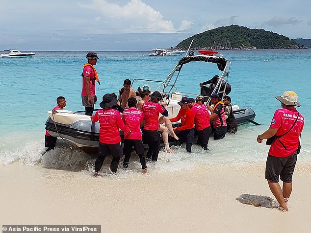 The crew of the speedboat Saracha called the Royal Thai Navy and medics were sent to the scene.