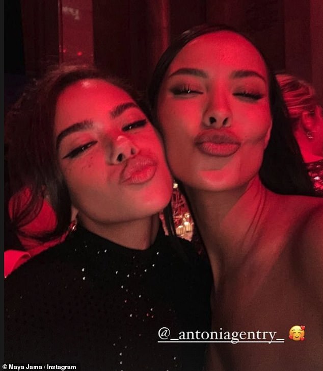 Maya shared snaps on her Instagram Stories with friends