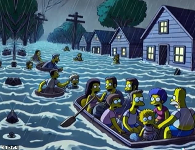 Similar to Hurricane Milton, one episode shows flooding reaching the second floor of homes as characters take boats to escape.