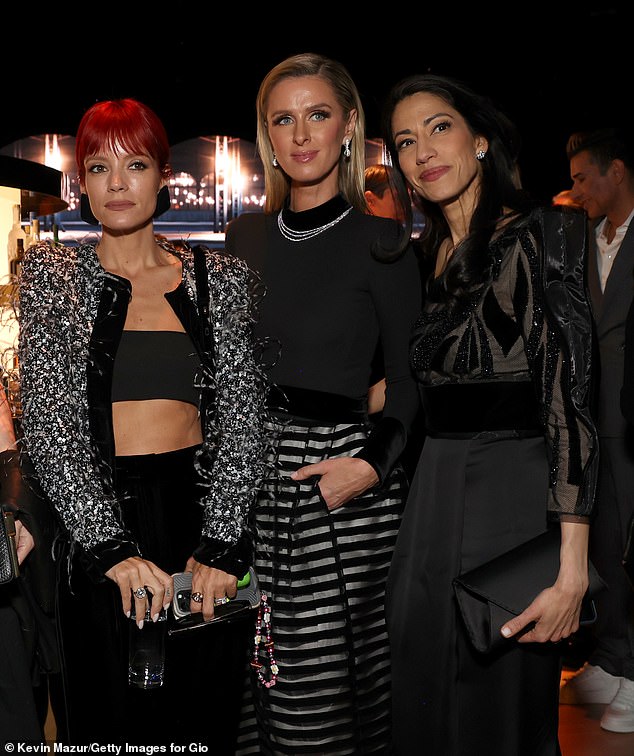 Hilton was spotted partying with Lily Allen, 39, and Huma Abedin, 48.