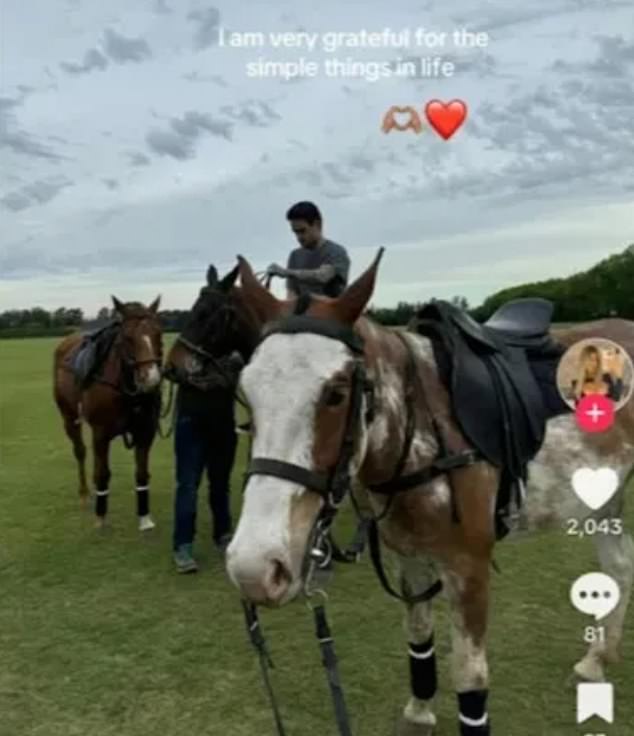 Just days before the shocking death, Kate shared a touching post, dedicated to the star, where they went horseback riding.