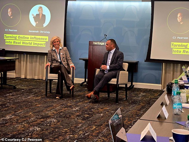 Reality TV star Savannah Chrisley joined Pearson to moderate a discussion at the summit.