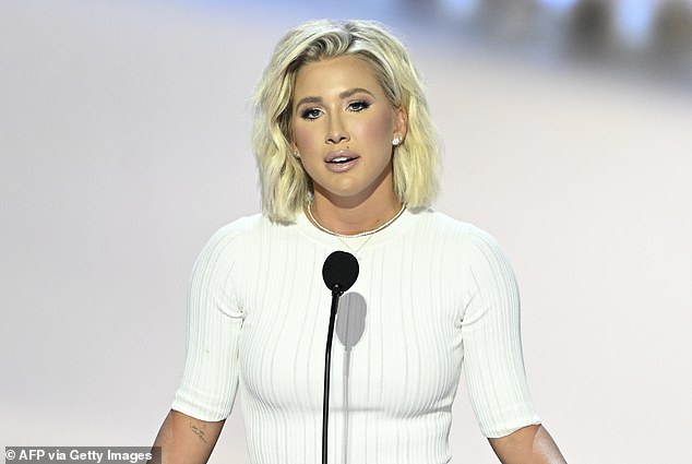 Chrisley speaks during the second day of the 2024 Republican National Convention at the Fiserv Forum in Milwaukee, Wisconsin.