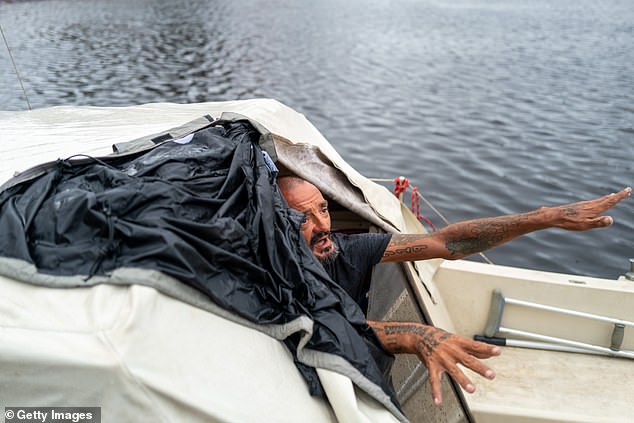 The one-legged sailor compared himself to Noah with his ark after revealing he would not abide by any evacuation orders ahead of Hurricane Milton.