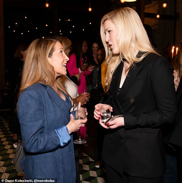 In photos obtained by DailyMail.com, the controversy-plagued journalist appeared to be in high spirits as she smiled alongside a host of famous faces.