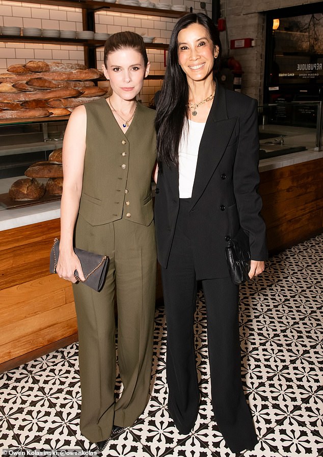 The evening, sweetly named 'Friends from Work Dinner', took place at the Tony République restaurant, which is located in the heart of Los Angeles (Kate Mara and Lisa Ling are seen).