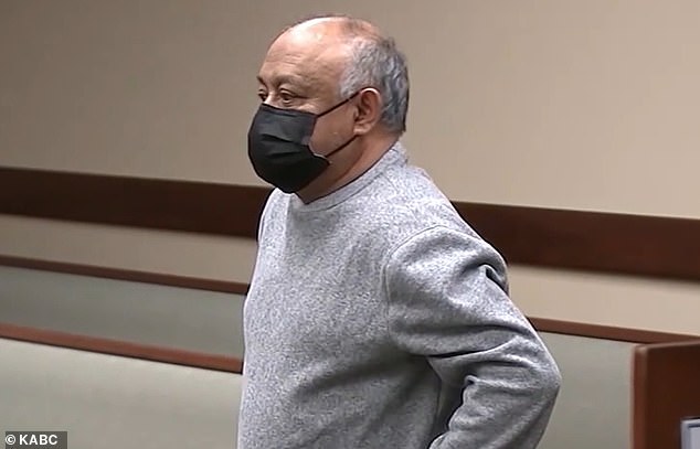 Marcelino Olguin, 65, was handcuffed and led by sheriff's deputies to a courtroom in Riverside after being sentenced Friday to seven years in prison for abusing foster children.