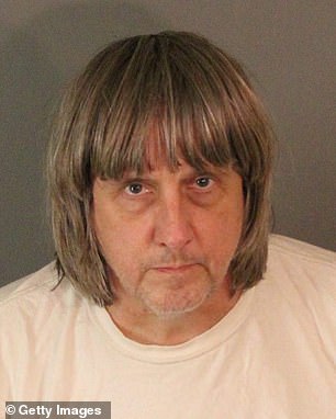 David (pictured) and Louise Turpin pleaded guilty to 14 counts of torture and other abuse in 2019 and were sentenced to 25 years to life in prison.