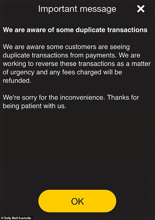 Commonwealth Bank customers have recovered their legitimate account balances after a technical issue caused unexpected repeat transactions.