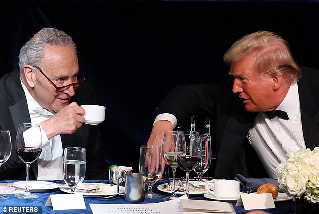 Senate Majority Leader Chuck Schumer with rare conciliatory moment with Trump