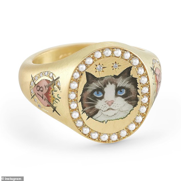 In June, Taylor received a meaningful, personalized ring from her best friend Gigi, created by designer Cecilia Fein-Hughes of Cece Jewelery, which features nods to Kelce, one of Swift's cats, and her latest album, The Tortured Poets Department .