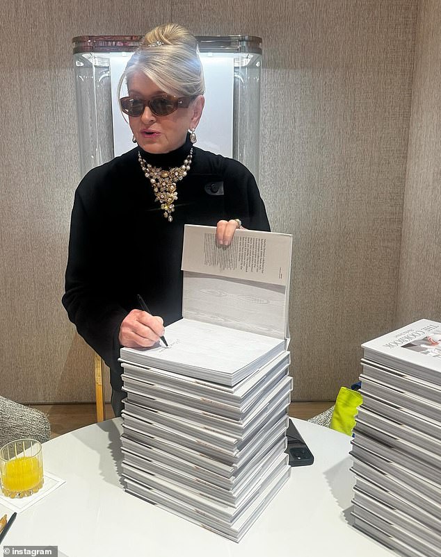 Stewart signed stacks of her latest literary effort, Martha: The Cookbook: 100 Favorite Recipes, With Lessons and Stories from My Kitchen.