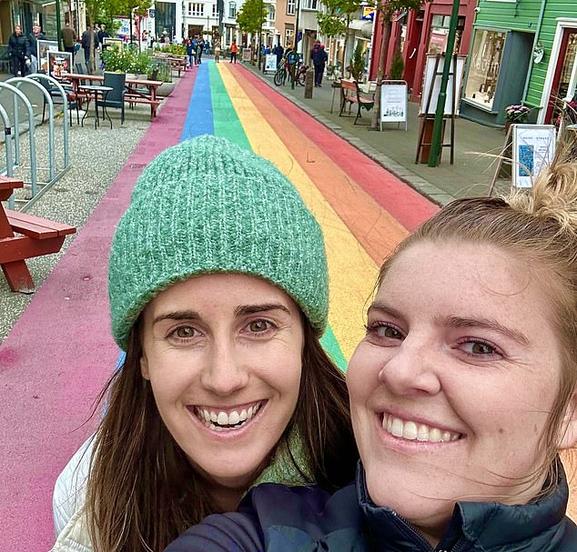 Annaliese and Lauren didn't realize their apartments were across from each other until they returned from Iceland.