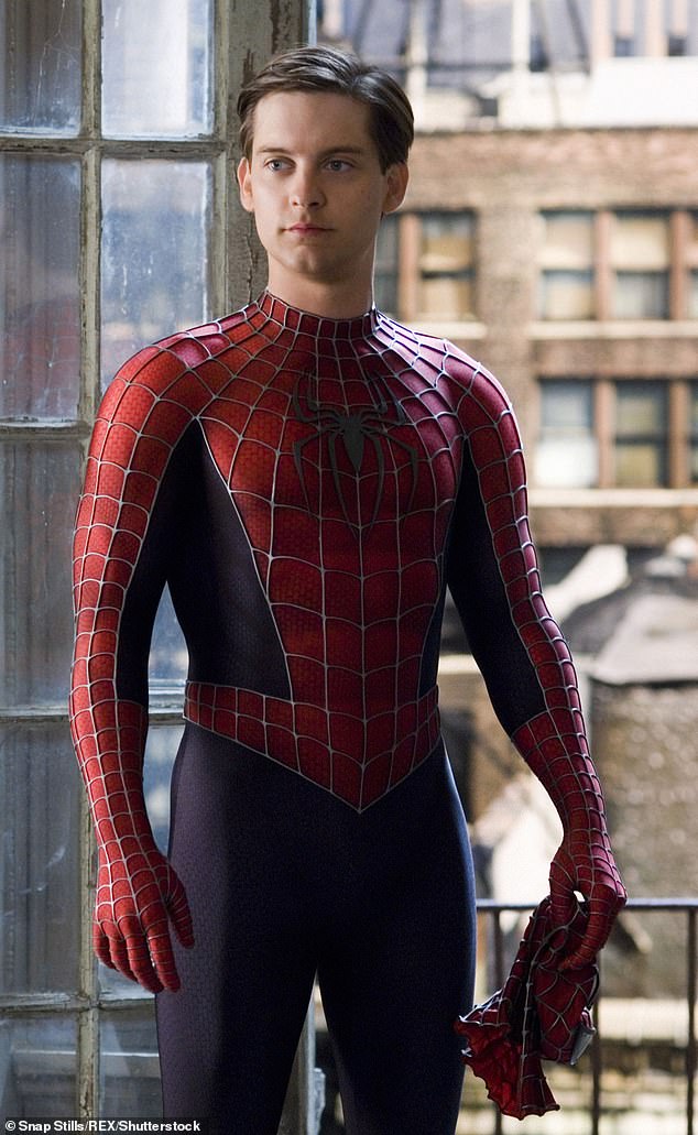 Maguire first played Spider-Man in the 2002 film directed by Sam Raimi. He later reprized the role in multiple sequels; photographed in 2007's Spider-Man 3