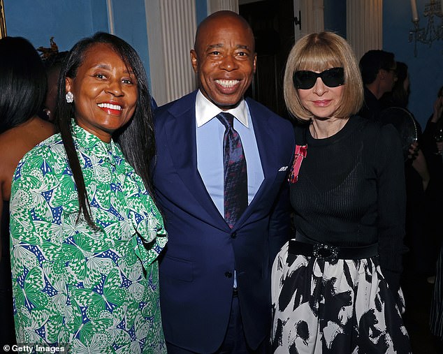 Adams hosted a Fashion Week reception with Collins that was attended by Vogue editor-in-chief Anna Wintour.