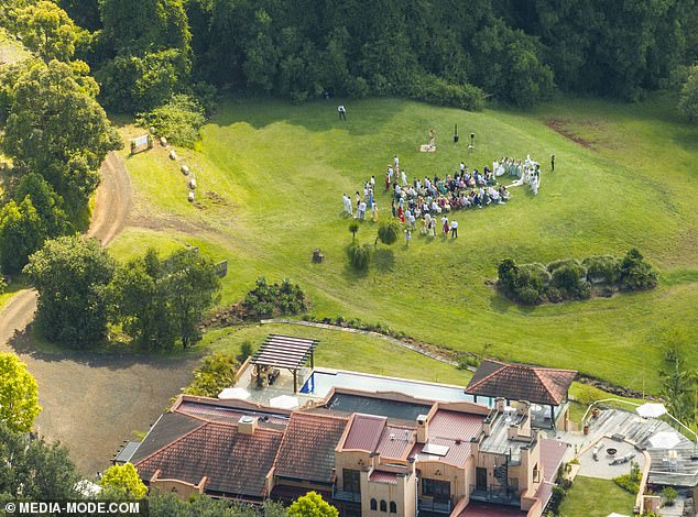 The weather also seemed to delay any signs of rain for the beautiful ceremony.