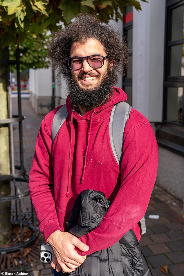 Pictured: Fitness trainer and masters student Pascal Aldoais, 24, who expressed some concerns about Tuchel's move to manage the Three Lions.