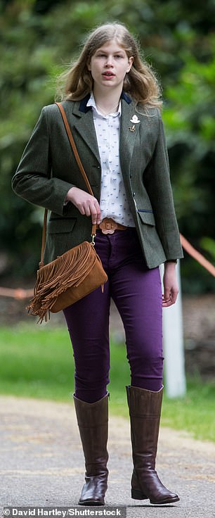 Following in her mother's footsteps, Lady Louise has also embraced skinny jeans, often pairing them with sneakers and boots of different heights.