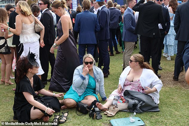 Although chairs were scarce for those who needed a break from their high heels