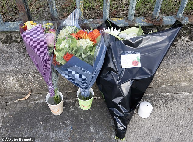 Flowers have been left at the scene this morning following the fatal accident on Thursday night.