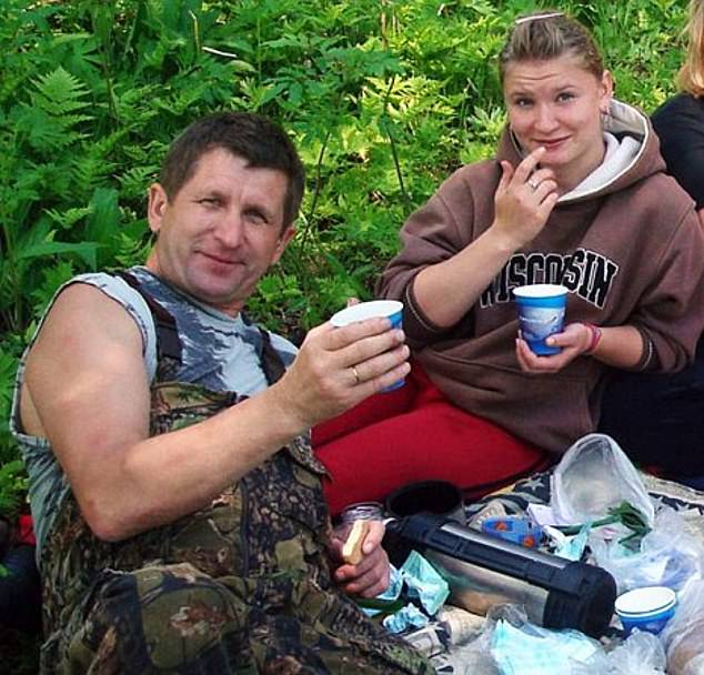 Killed: Olga Moskalyova (right) and her stepfather Igor Tsyganenkov (left) were eaten alive by bears