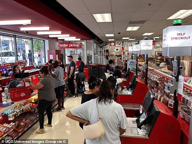 The incident allegedly occurred at a Target self-checkout.