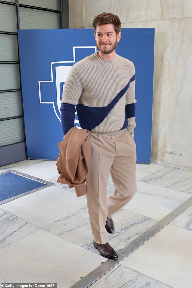 It comes as The Boy A looked dapper on Saturday while attending a football match in Como, Italy.