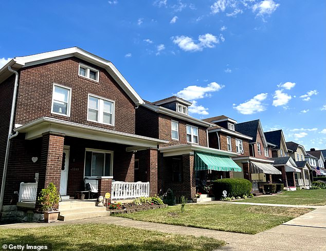 A row of houses in the Morningside neighborhood of Pittsburgh