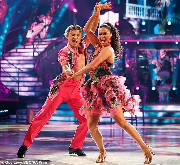 For use only in the United Kingdom, Ireland or Benelux countries. BBC photo of Sam Quek and Nikita Kuzmin, during their appearance on Saturday's live show of Strictly Come Dancing on BBC1. Photo date: Saturday October 12, 2024. PA Photo. See PA story SHOWBIZ Strictly. Photo credit should read: Guy Levy/BBC/PA Wire NOTE TO EDITORS: Not to be used more than 21 days after publication. You may use this image free of charge solely for the purpose of publishing or reporting on current BBC programming, staff or other BBC production or activity within 21 days of its broadcast. Any use after that time MUST be authorized through BBC Picture Publicity. Please credit the image to the BBC and any named freelance photographers or program makers, as described in the title.