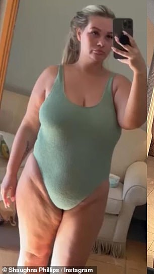 Earlier this year, Shaughna showed off her weight loss in white underwear and a cropped gray t-shirt while posing for an Instagram photo.