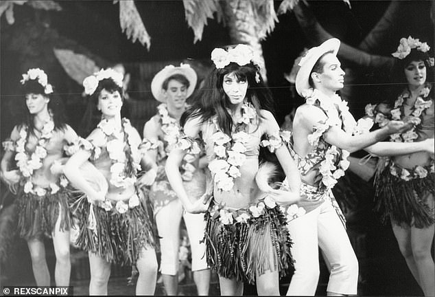 The Bluebell Girls dance on the stage of the Lido des Champs-Elysées in Paris