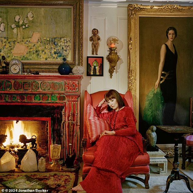 Gloria Vanderbilt at home, Beekman Place, New York, 2011