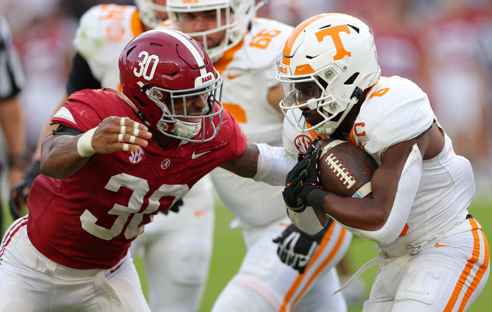 Tennessee's Dylan Sampson scored the Vols' first touchdown of the game. (Kevin C. Cox/Getty Images)