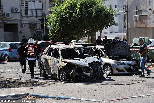 Aftermath of the missile fired from Lebanon towards Haifa on Saturday